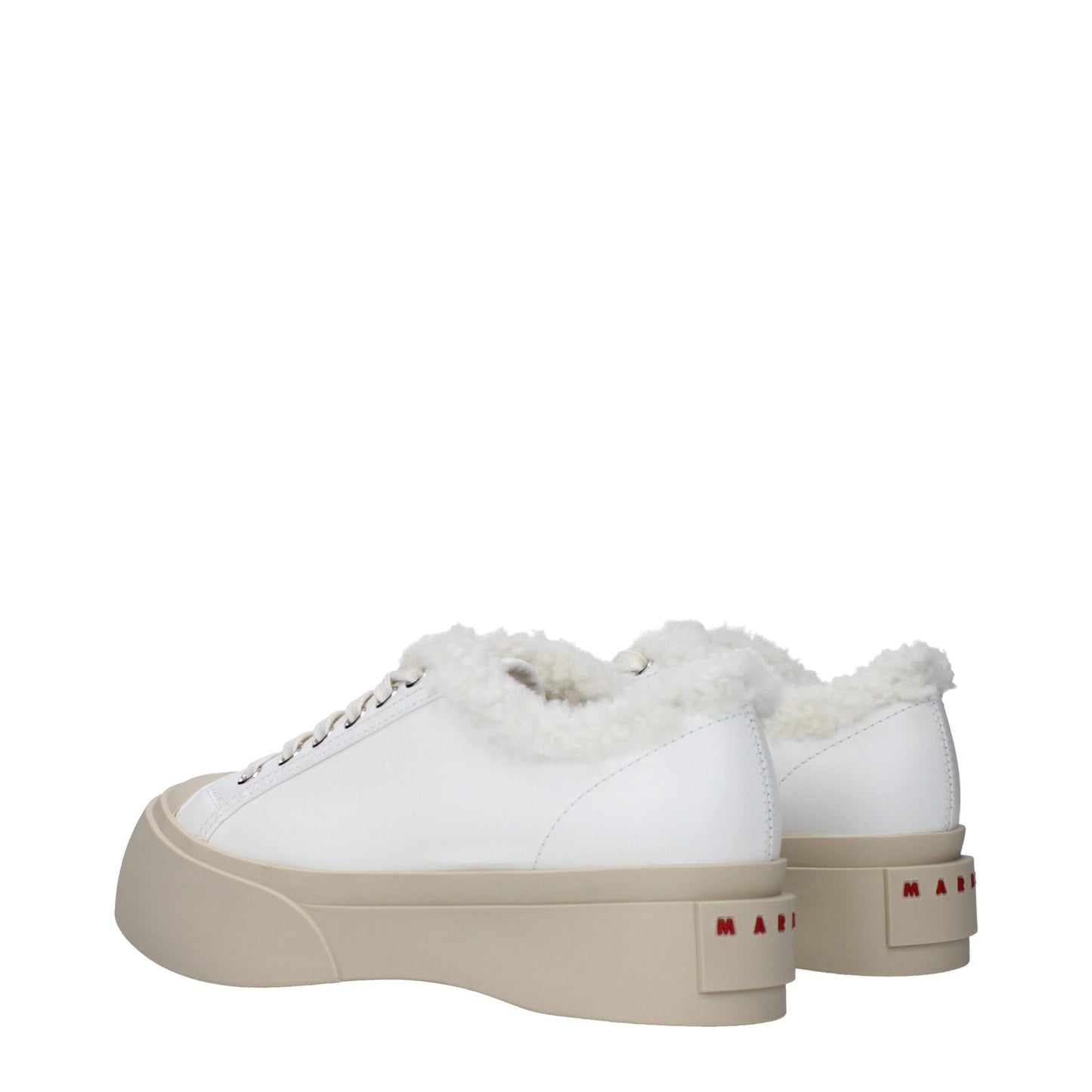 Zapatillas bajas Marni de cuero blanco