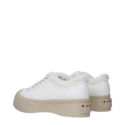 Zapatillas bajas Marni de cuero blanco
