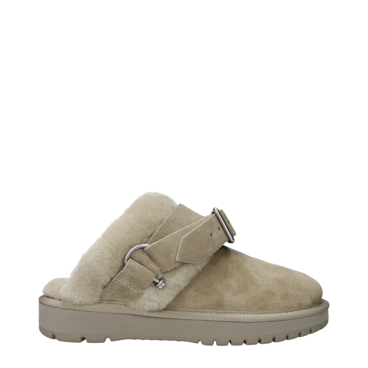 Pantuflas Burberry de piel verde
