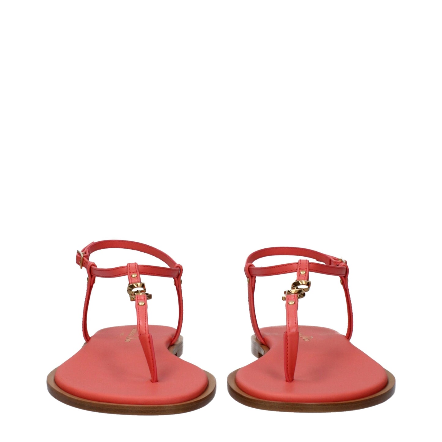 Sandalias de cuero rosa tipo chancla Christian Dior