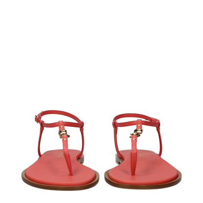 Sandalias de cuero rosa tipo chancla Christian Dior