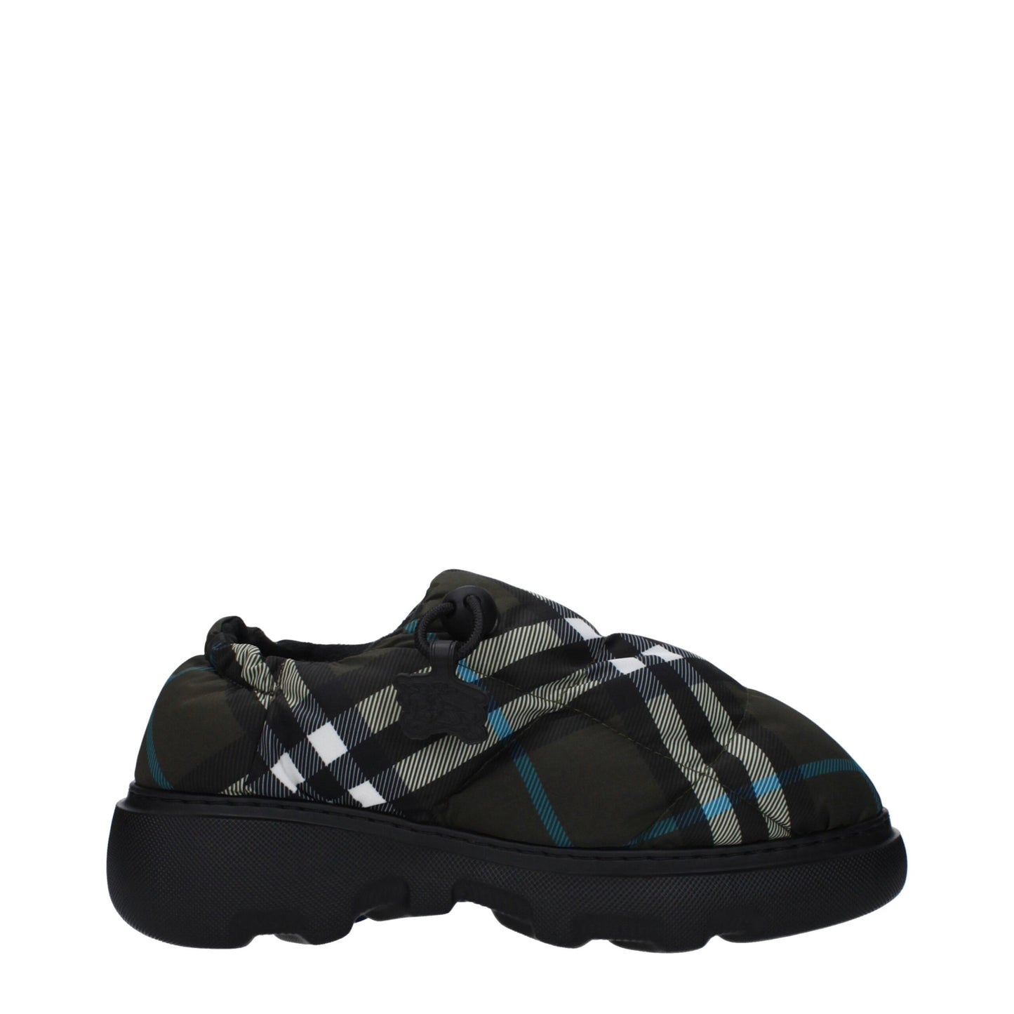 Mocasines sin cordones de tela verde de Burberry