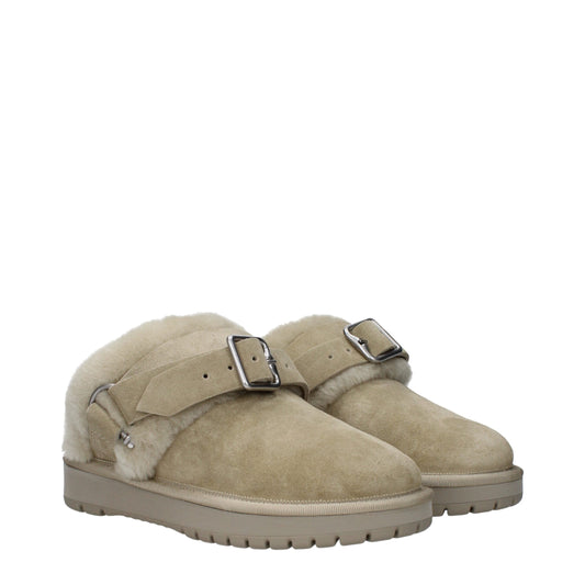 Pantuflas Burberry de piel verde