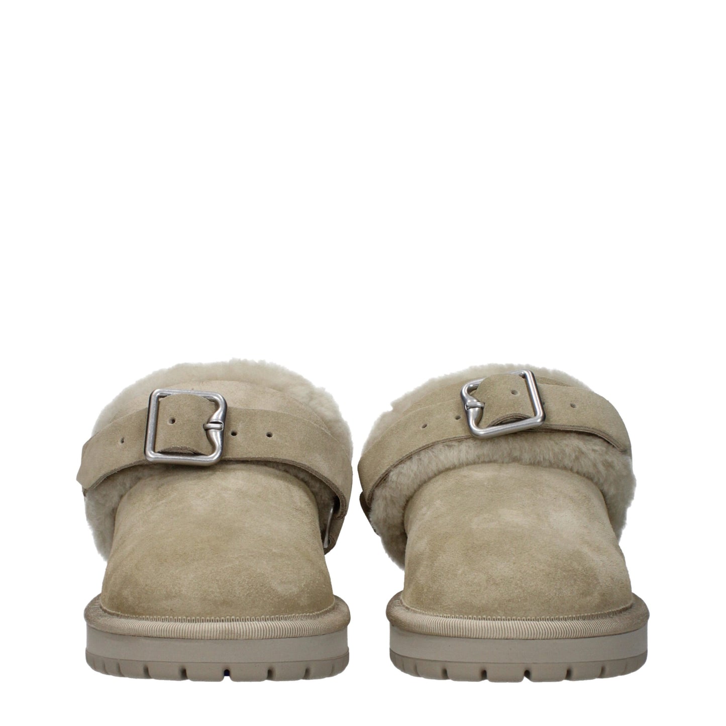Pantuflas Burberry de piel verde