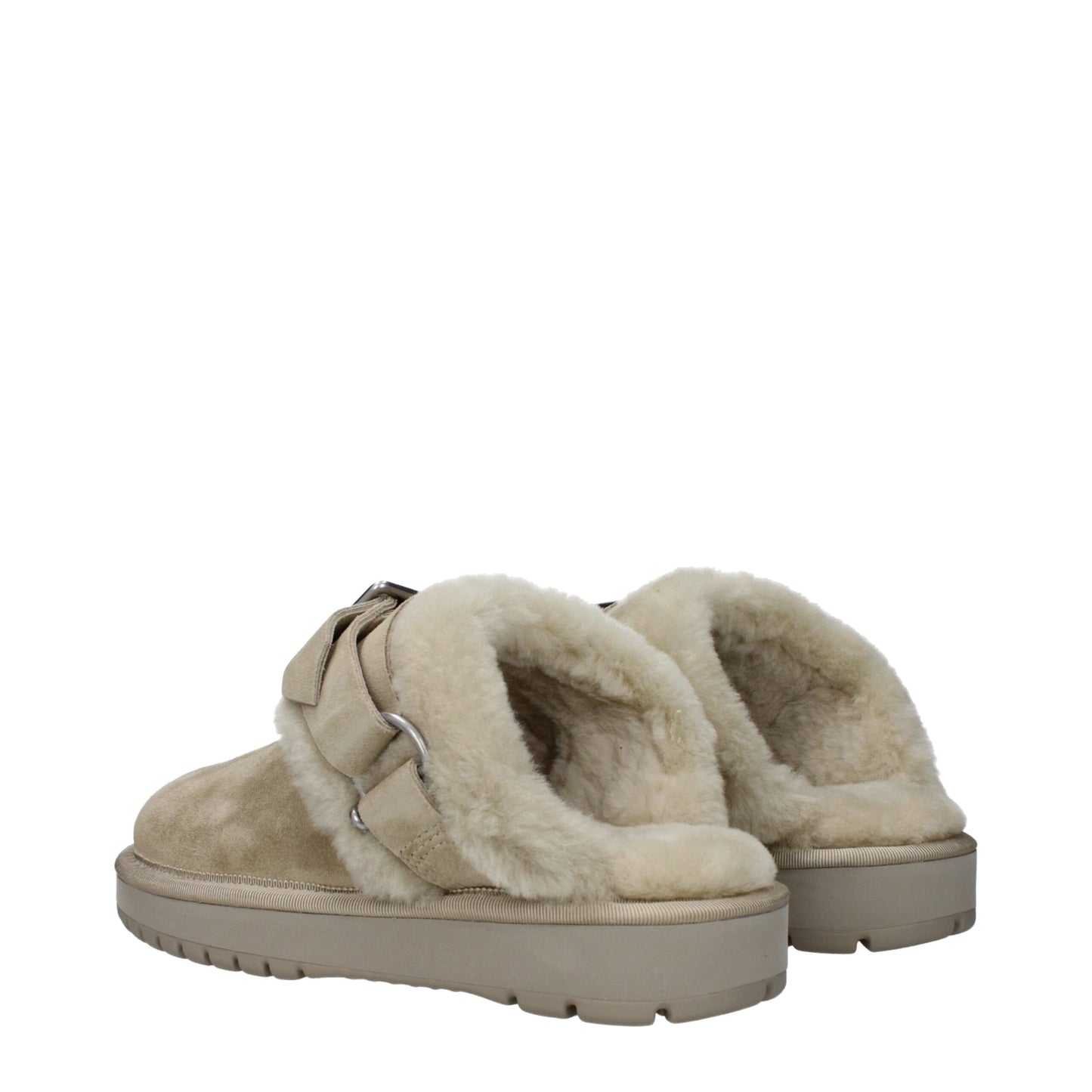 Pantuflas Burberry de piel verde