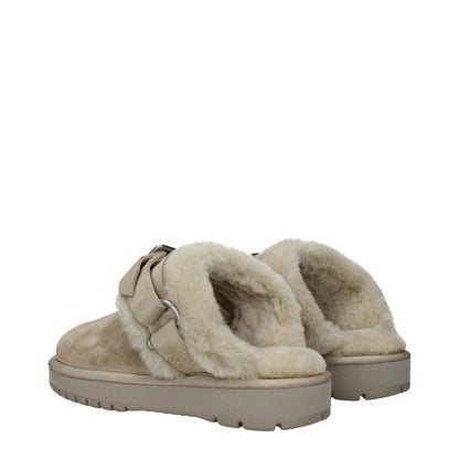 Pantuflas Burberry de piel verde