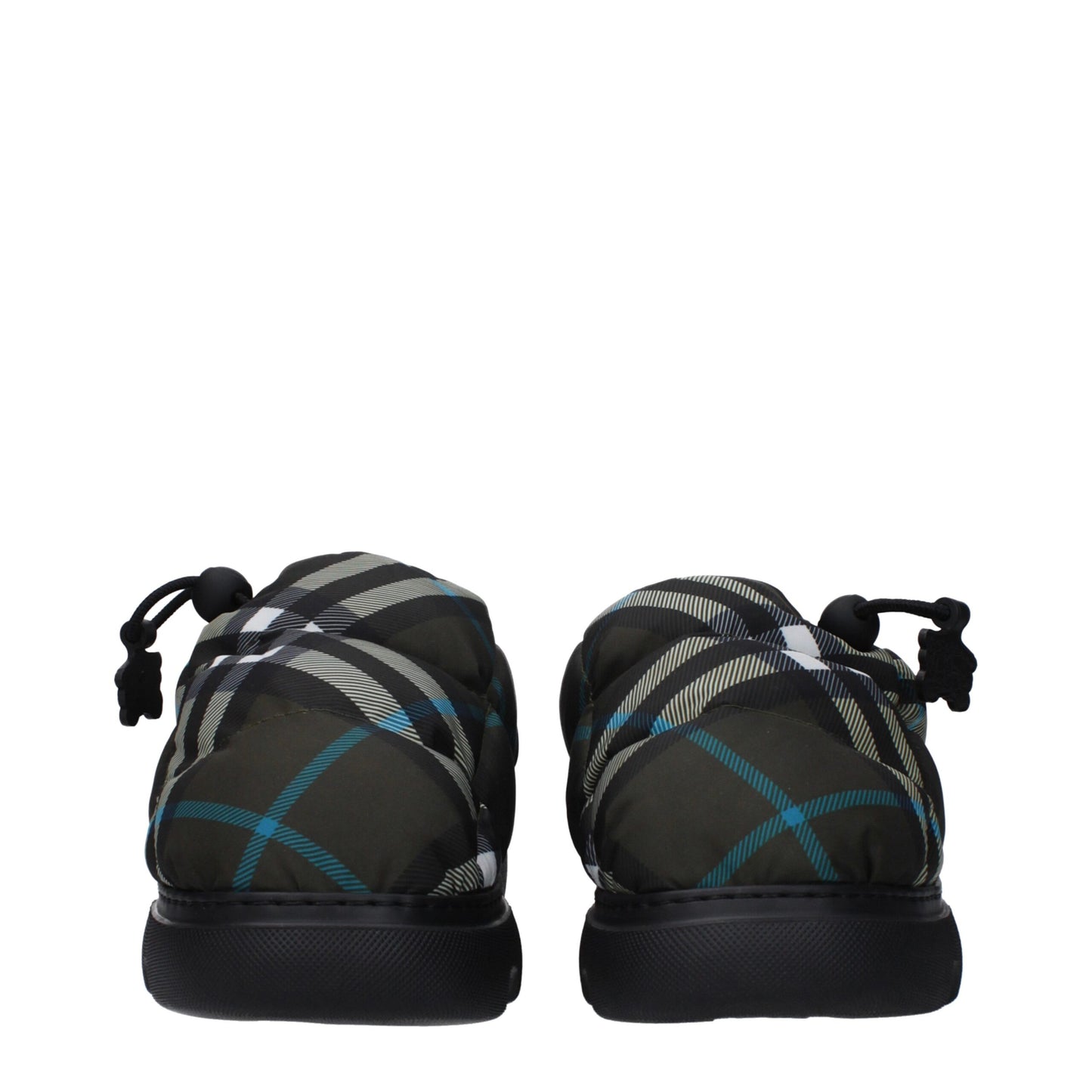 Mocasines sin cordones de tela verde de Burberry