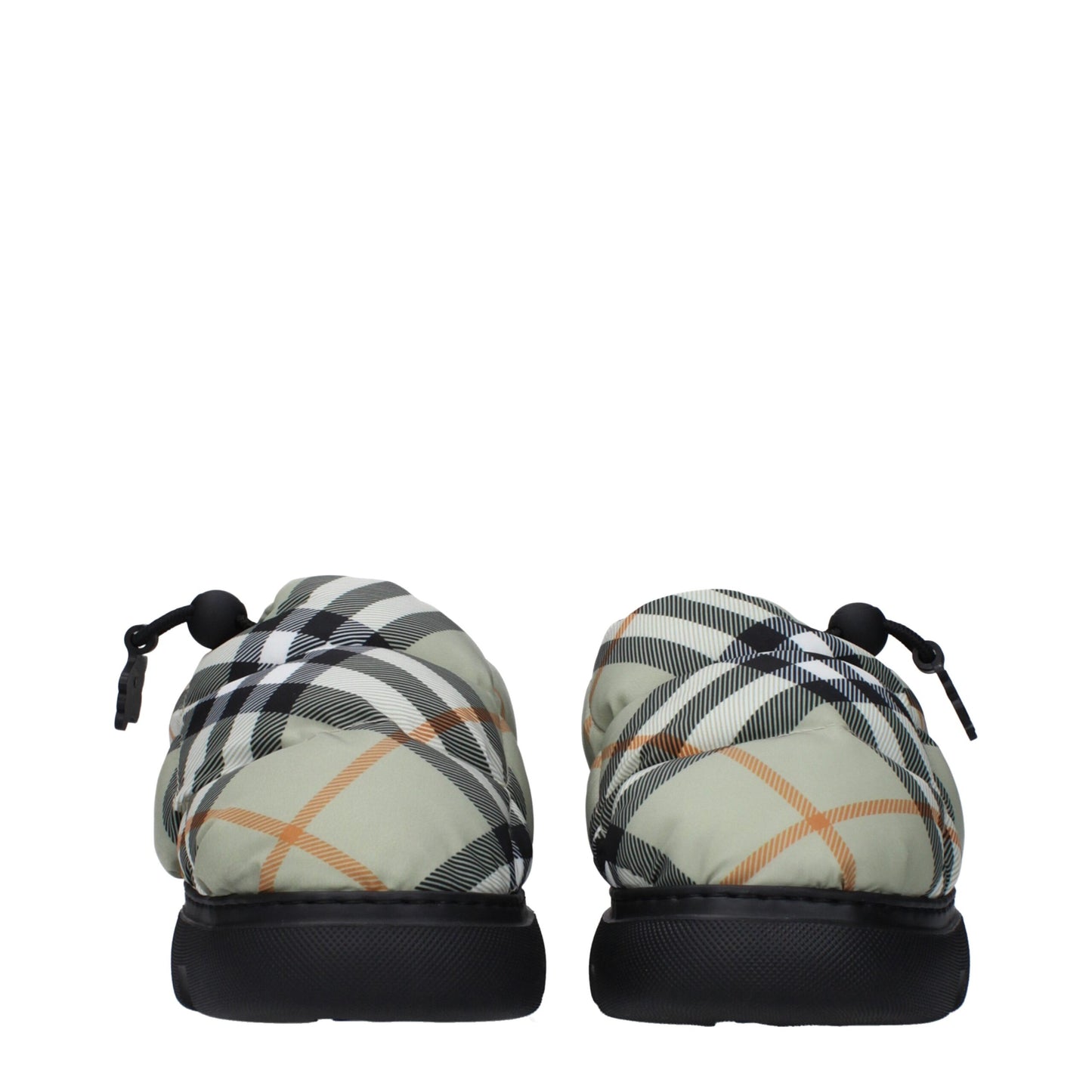 Mocasines sin cordones de tela verde de Burberry