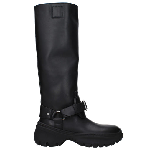 Botas de cuero negro Burberry