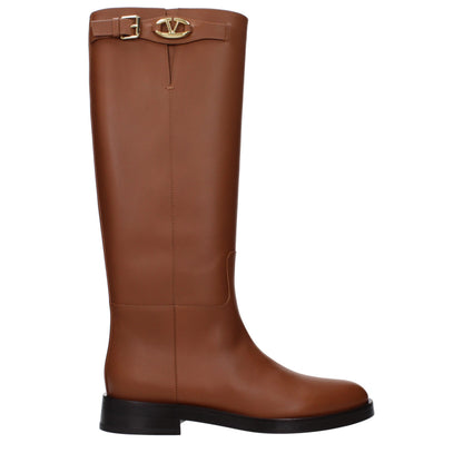 Valentino Garavani Brown Leather Boots Ref F82617
