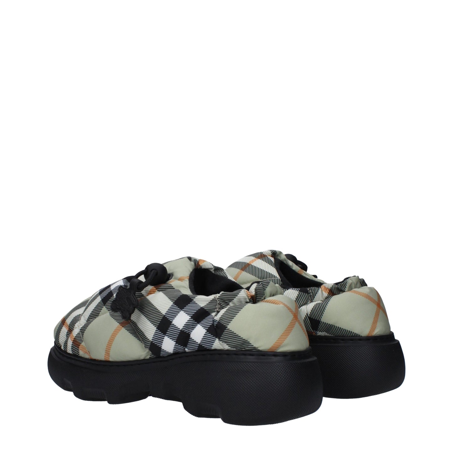 Mocasines sin cordones de tela verde de Burberry