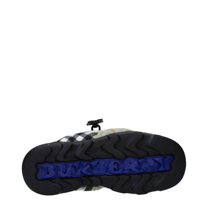Mocasines sin cordones de tela verde de Burberry