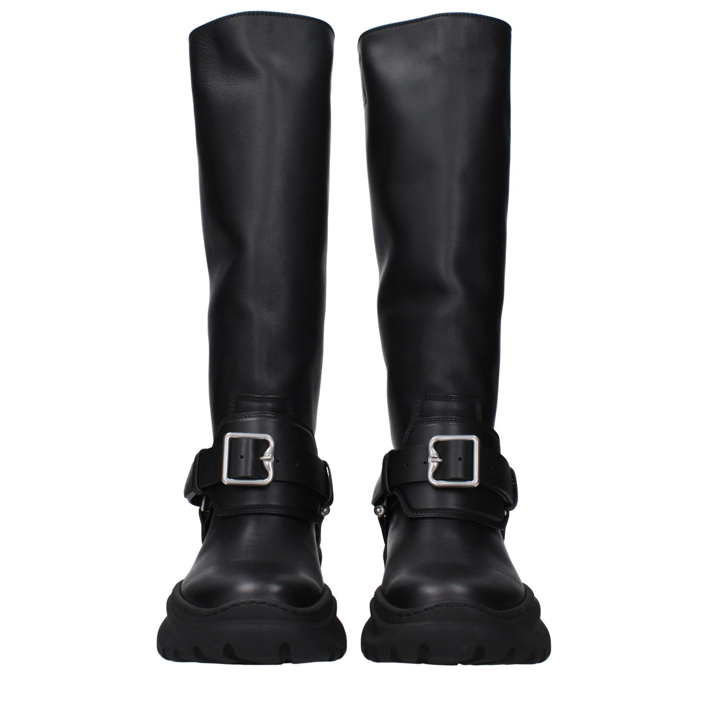 Botas de cuero negro Burberry