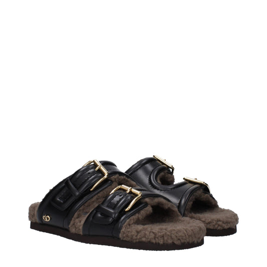 Zapatillas de piel negras Valentino Garavani