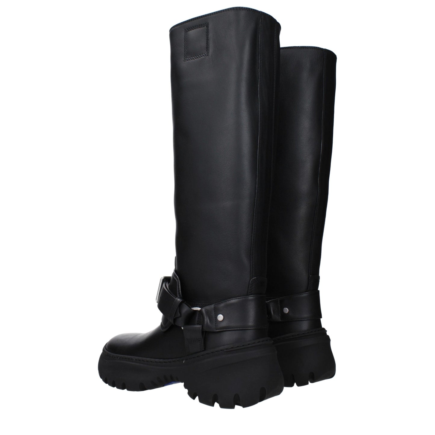 Botas de cuero negro Burberry