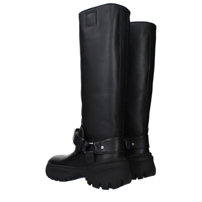 Botas de cuero negro Burberry