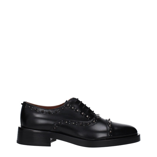 Valentino Garavani Black Leather Oxford and Derby Shoes
