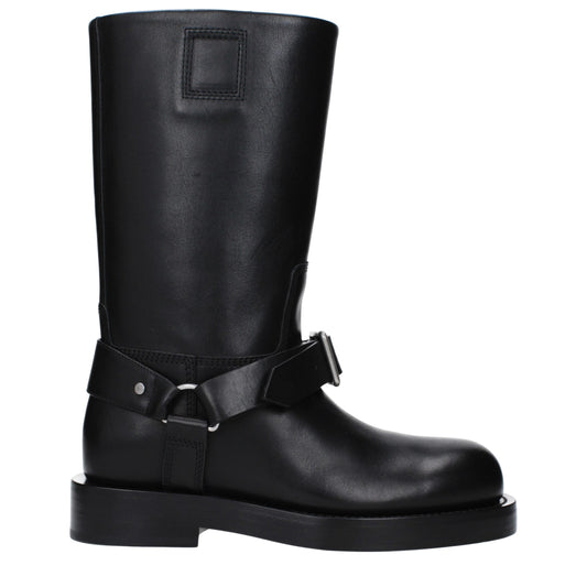 Botas de cuero negro Burberry