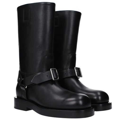 Botas de cuero negro Burberry