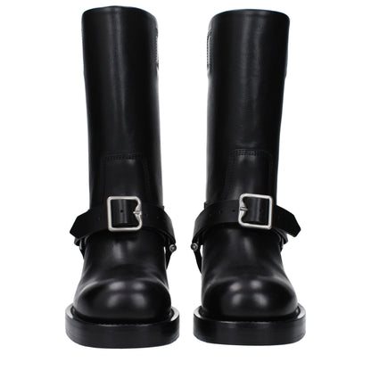 Botas de cuero negro Burberry