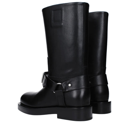 Botas de cuero negro Burberry