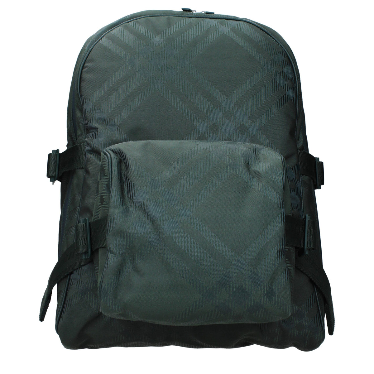 Burberry Green Check Fabric Backpack