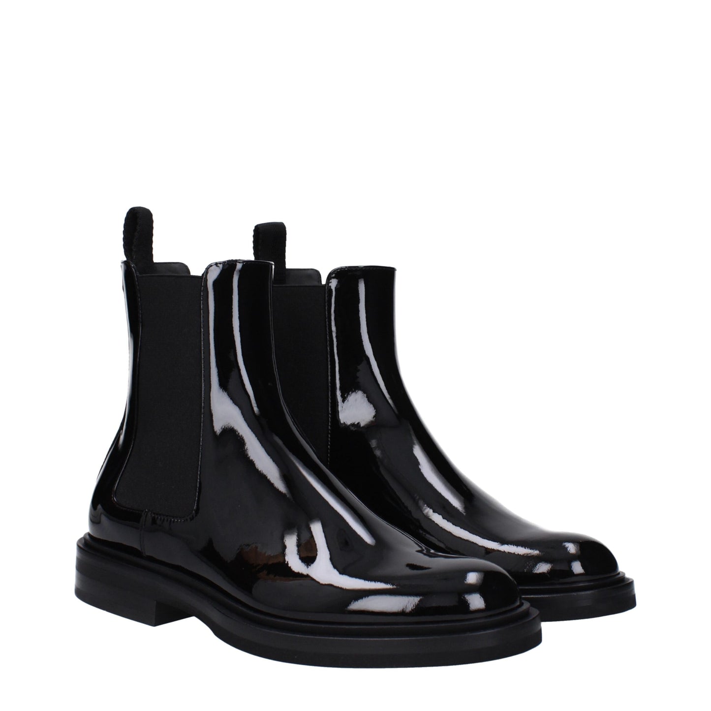 Dolce & Gabbana Botas De Tobillo De Piel Negra Diseño Atemporal
