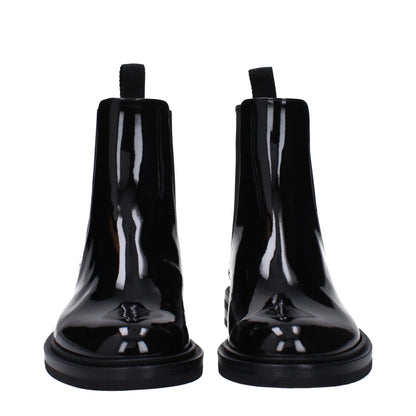 Dolce & Gabbana Botas De Tobillo De Piel Negra Diseño Atemporal
