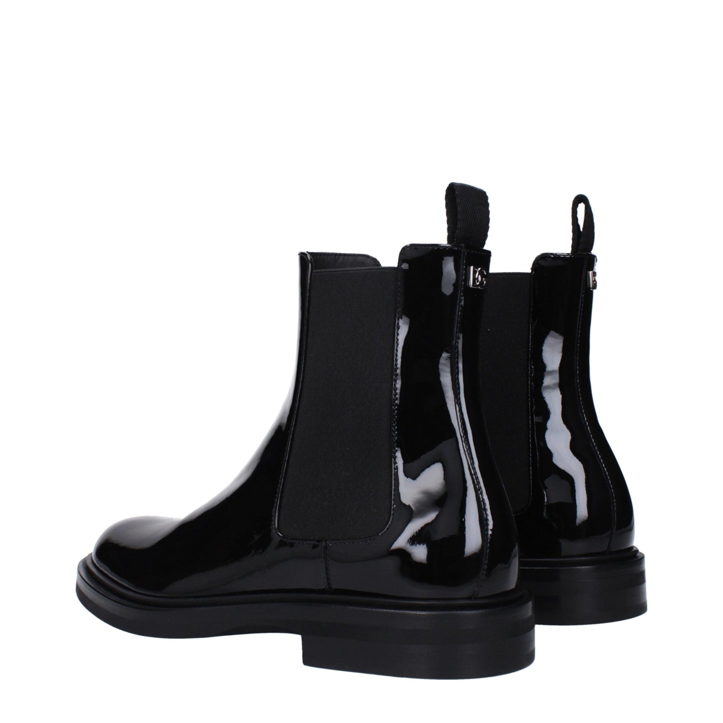Dolce & Gabbana Botas De Tobillo De Piel Negra Diseño Atemporal