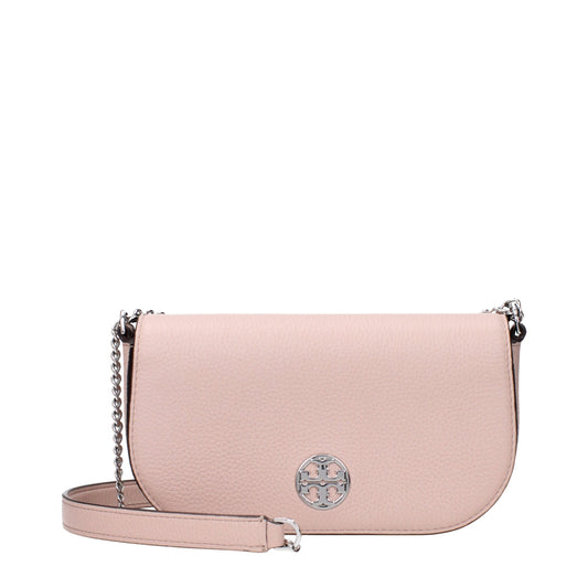 Bolso cruzado Tory Burch de cuero rosa