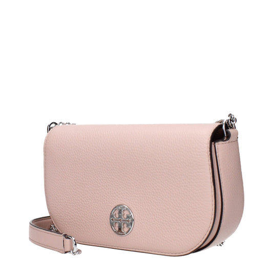 Bolso cruzado Tory Burch de cuero rosa