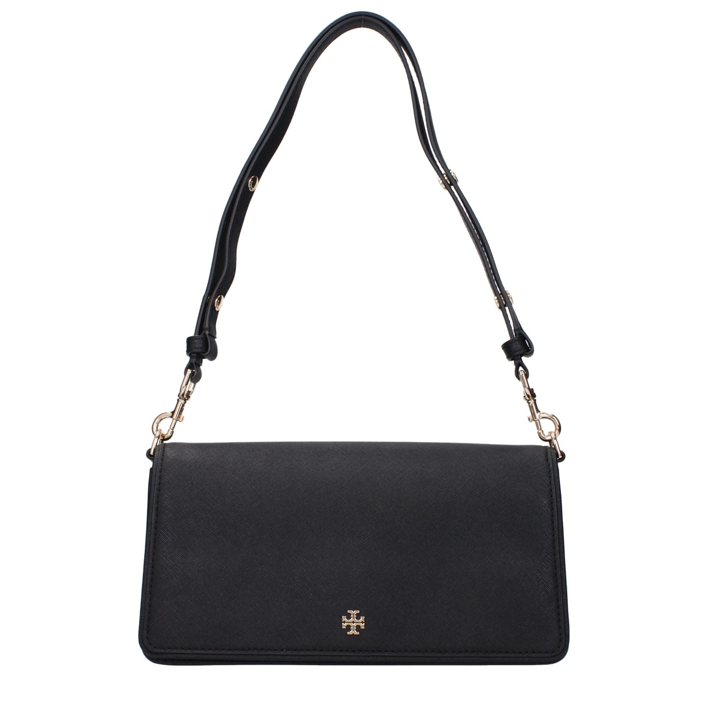 Bolso de hombro de cuero negro Tory Burch