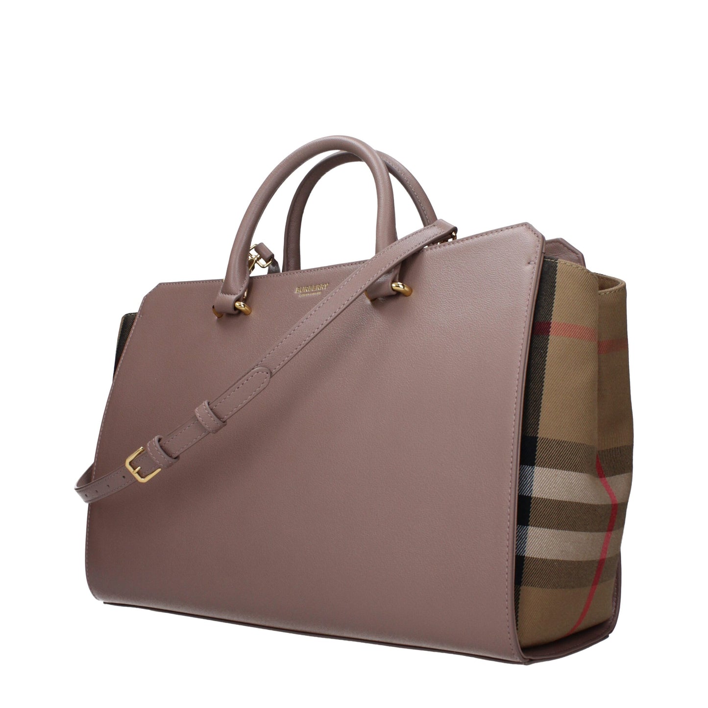 Bolso de cuero gris Burberry