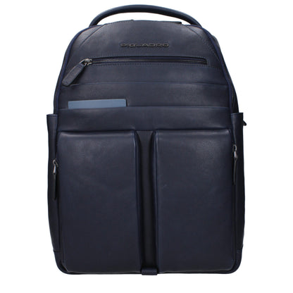 Mochila Piquadro de cuero azul