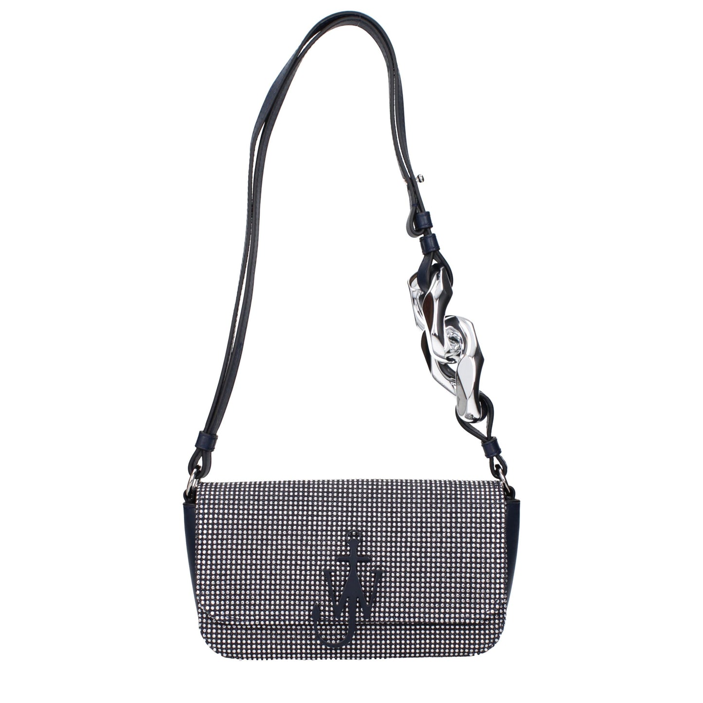 Bolso de hombro de tela azul de Jw Anderson