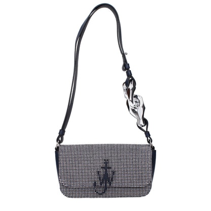 Bolso de hombro de tela azul de Jw Anderson