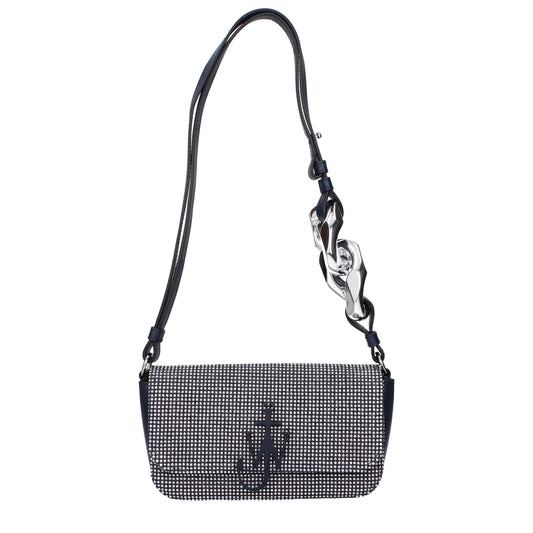 Bolso de hombro de tela azul de Jw Anderson