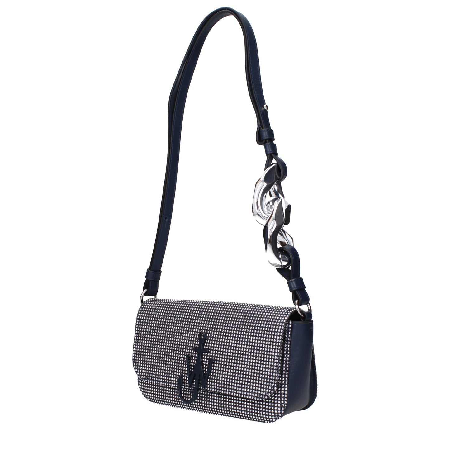 Bolso de hombro de tela azul de Jw Anderson