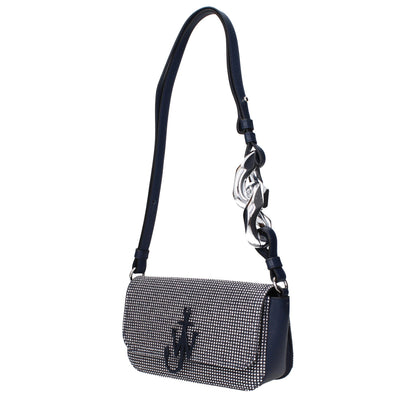 Bolso de hombro de tela azul de Jw Anderson