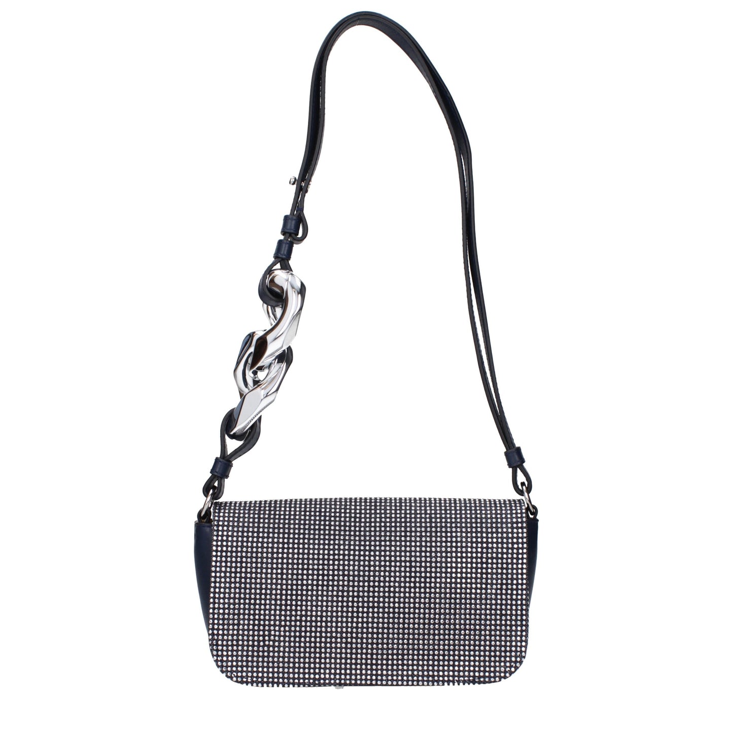 Bolso de hombro de tela azul de Jw Anderson