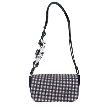 Bolso de hombro de tela azul de Jw Anderson
