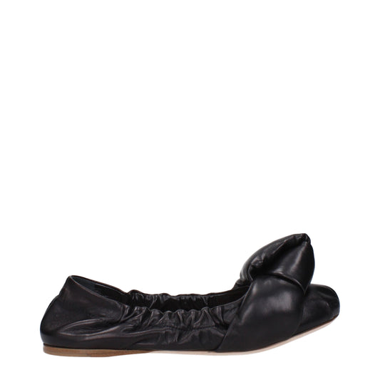 Bailarinas Miu Miu de cuero negro