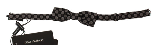 Dolce & Gabbana Pajarita Papillon de Seda Marrón Jacquard de Lunares para Hombre