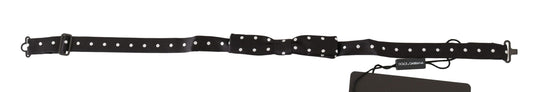Pajarita ajustable de lunares 100 % seda negra Dolce & Gabbana