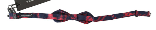Corbata de moño de hombre ajustable Dolce & Gabbana de seda 100% a cuadros rojos