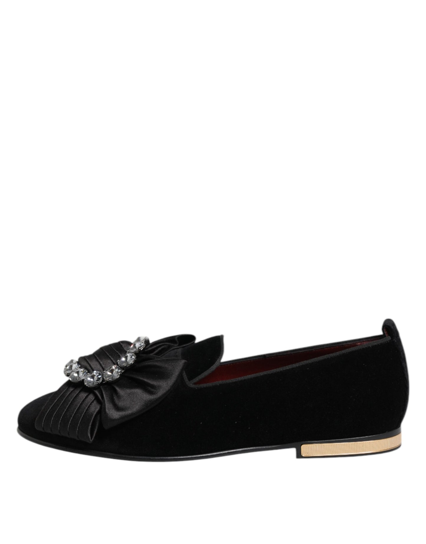 Zapatos sin Cordones Dolce & Gabbana Negros VATICANO con Cinta de Cristal