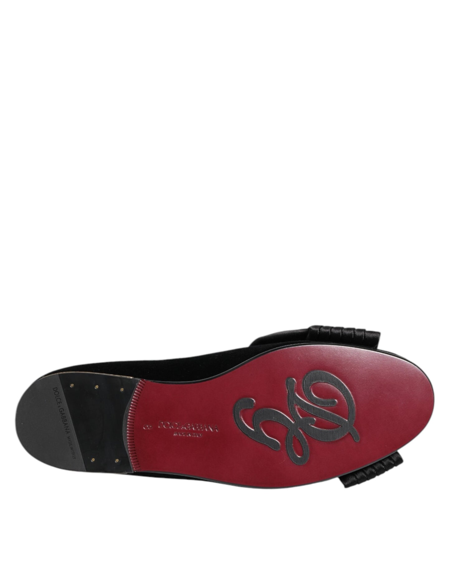 Zapatos sin Cordones Dolce & Gabbana Negros VATICANO con Cinta de Cristal