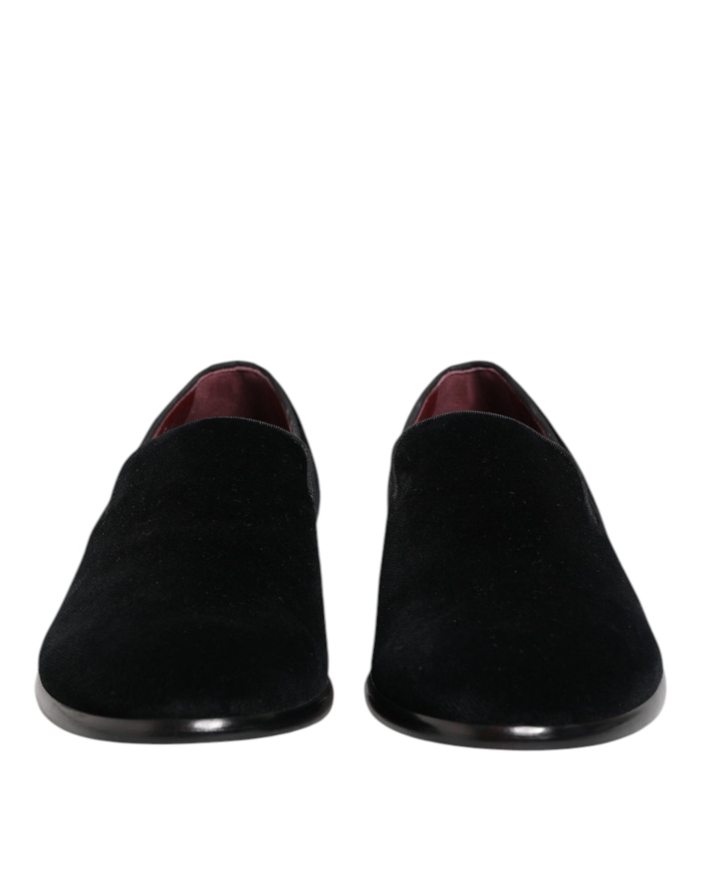 Mocasines de terciopelo negro Dolce & Gabbana Zapatos de vestir formales para hombre