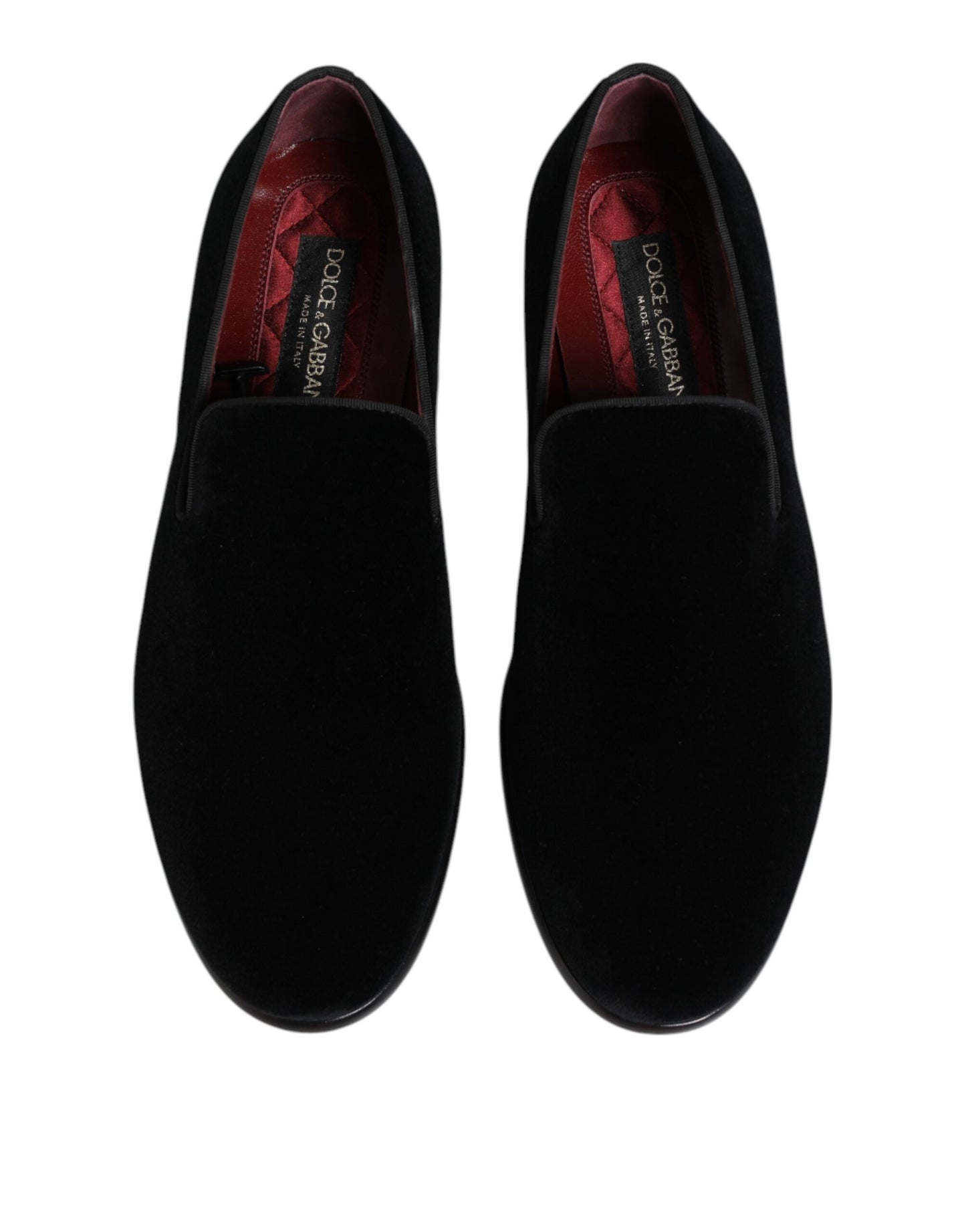 Mocasines de terciopelo negro Dolce & Gabbana Zapatos de vestir formales para hombre
