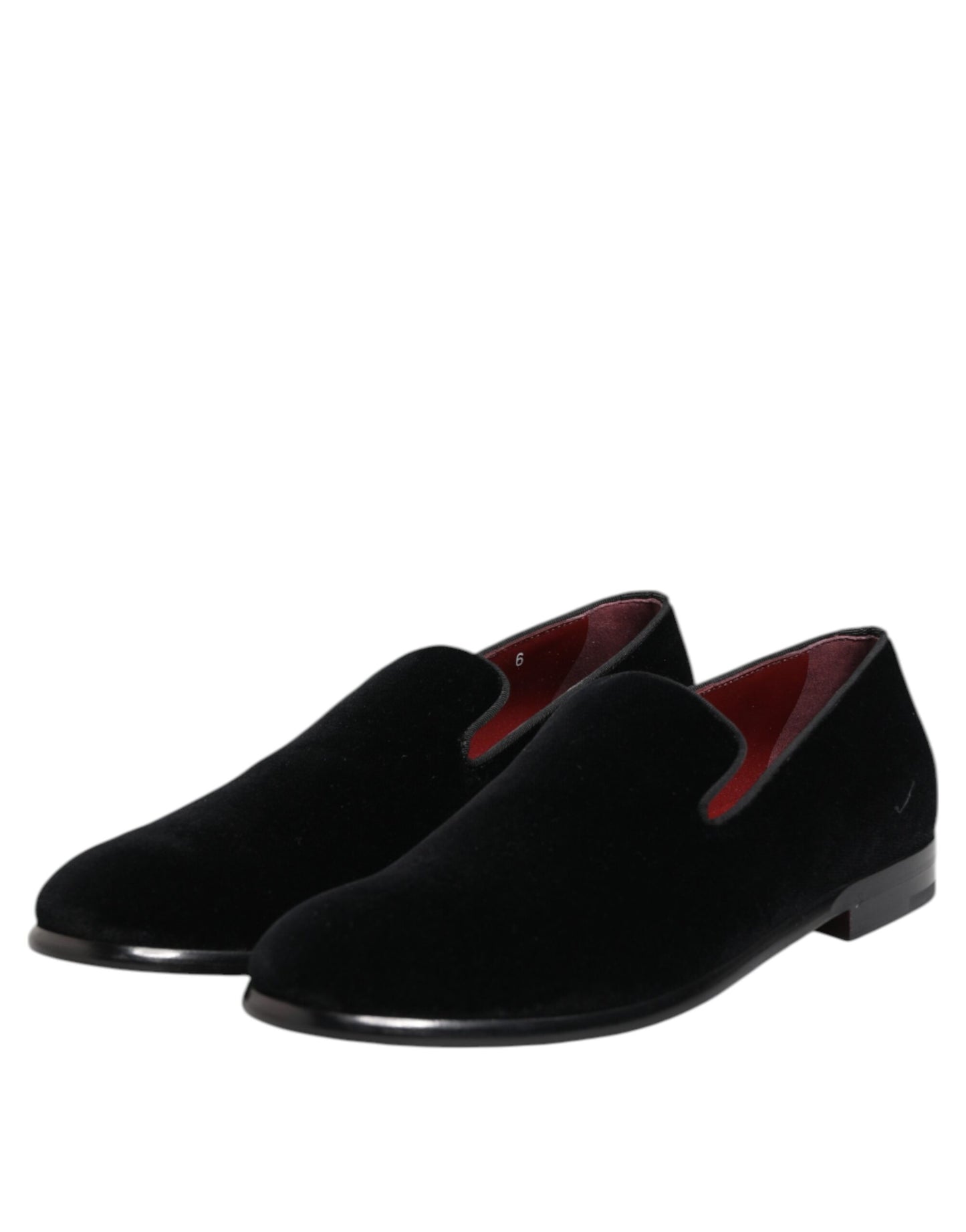 Mocasines de terciopelo negro Dolce & Gabbana Zapatos de vestir formales para hombre